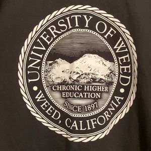 “University of Weed” novelty tee